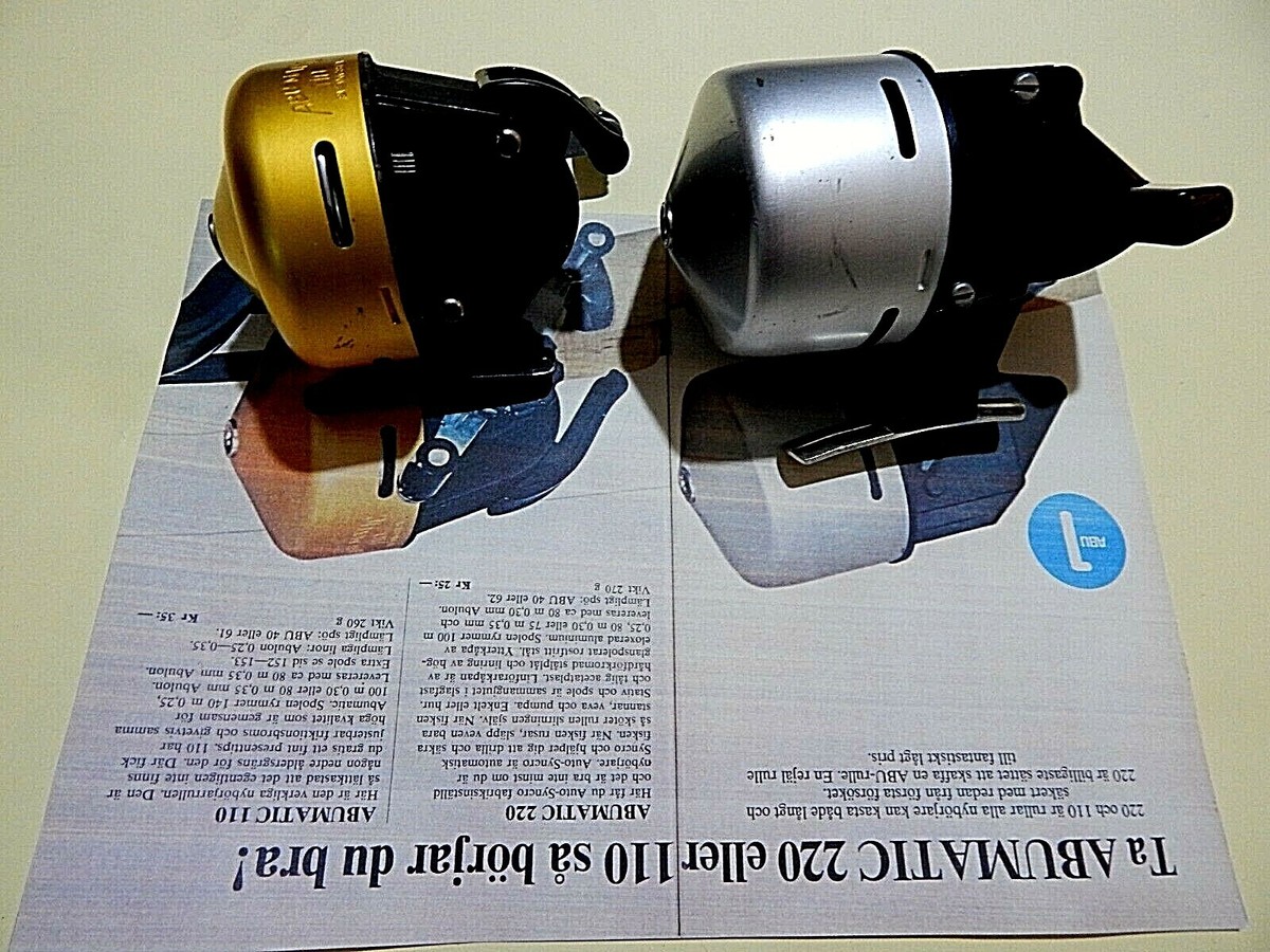 未使用　ABU ABUMATIC 110 Collectible pair of 70's Vintage Abumatic 220 & 110 spin