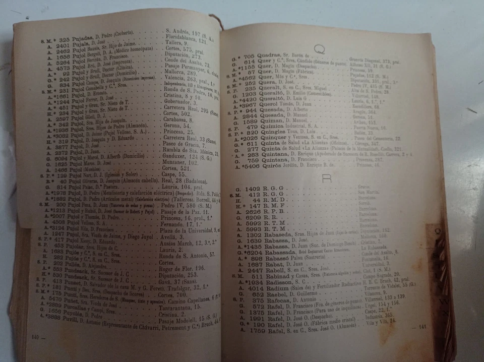 SOCIEDAD GENERAL DE TELÉFONOS ,RED DE BARCELONA ,LISTA DE SEÑORES ABONADOS 1919 - Imagen 3 de 4