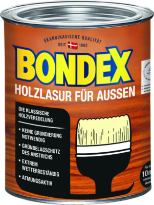 Bondex Holzlasur für Außen 750 ml hellgrau Lasur Holz Holzschutz Schutzlasur