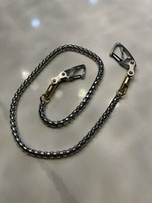 Biker Wallet Chain w/Titanium Carabiners, Stainless Steel Chain, 25-7/8 Inch