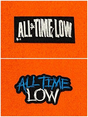 All Time Low Patch Pair Sew / Iron On Embroidered Badges Punk Rock Music (a) 