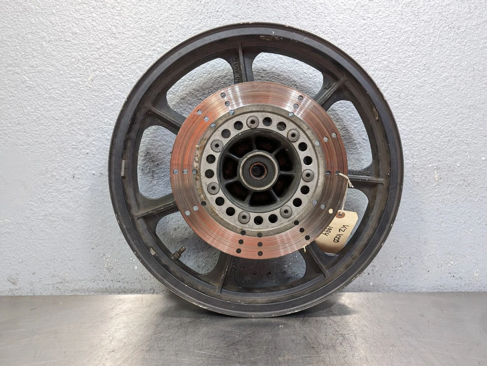 Llanta trasera Kawasaki KZ1000 KZ1000P 1994 Police OEM con disco de freno 18x2,5 Foto 2 de 4