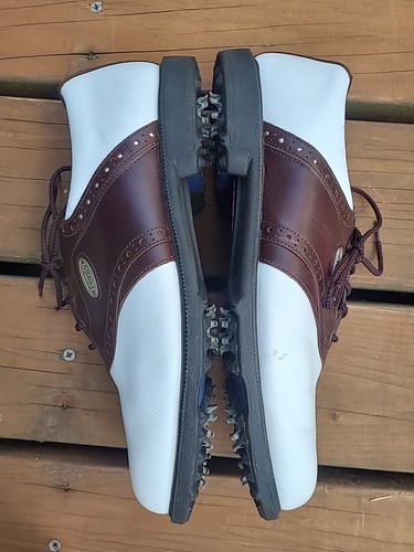 FootJoy Originals eComfort Golf Shoes 57760, Men’s size 11.5 M Brown/White - Picture 10 of 14