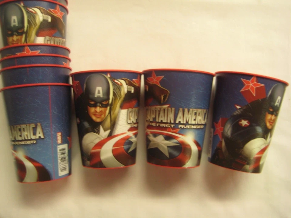 Captain America 1st Avenger Stadium Keepsake Favor 16 oz Cup Bundle of 16 - Image 2 of 2
