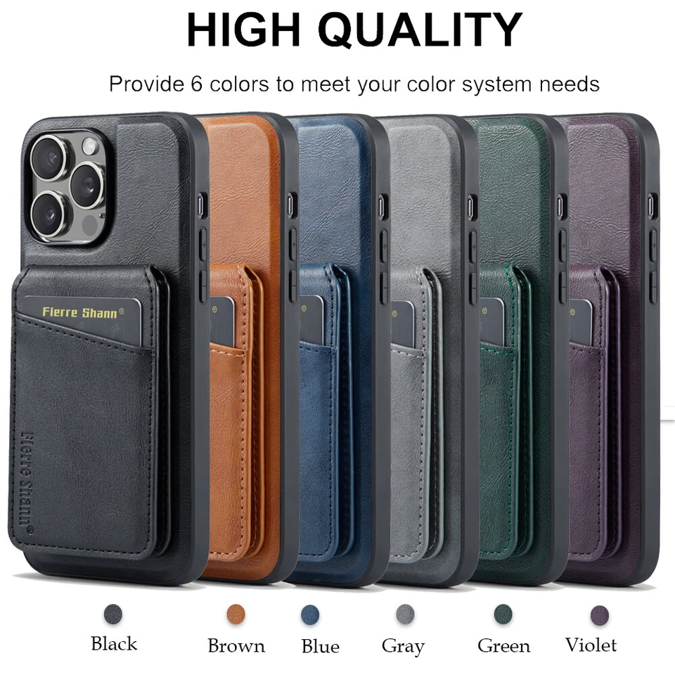 Magnetic Leather Wallet ID Case For Google Pixel 9 8 7 Pro XL 8a 7a Cards Holder - Image 3 of 4