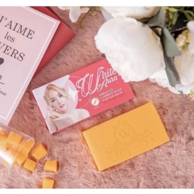 Aura Miracle Carrot Soap Revealing Radiant Skin Dark Spots Skin White Clear 160g