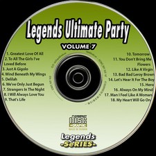 Party Karaoke CD G Vol 7 Legends Series I Will Always Love You,Delilah,Hero
