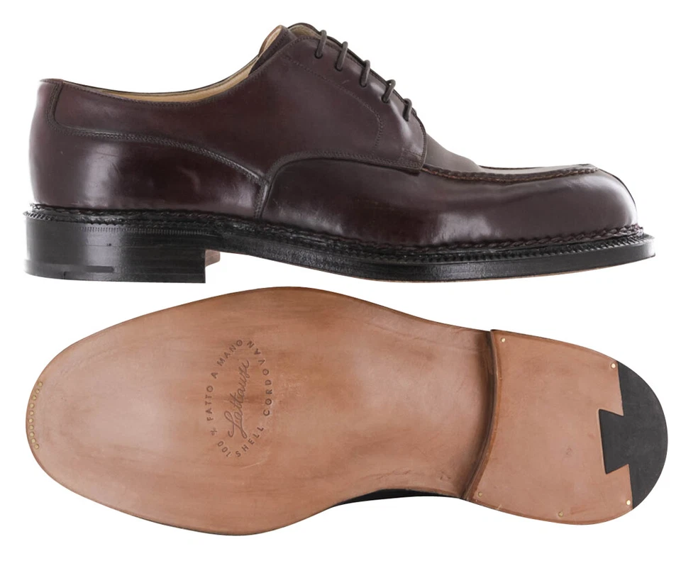 Zapatos Derby Silvano Lattanzi Cuero Rojo Borgoña 11 E/10 EE (592) Foto 2 de 4