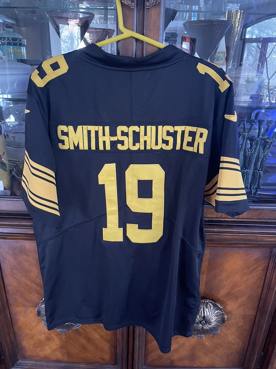 Nike Pittsburgh Steelers No19 JuJu Smith-Schuster Gold Women's Stitched NFL Limited Inverted Legend 100th Season Jersey