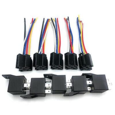5 Absolute USA 12V 30/40 Amp SPDT Automotive Marine Bosch / Tyco Style 5 Pin Rel