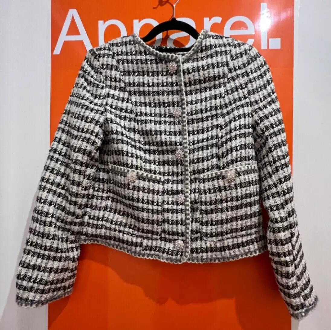 H&m textured weave hot sale jacket