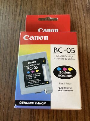 Genuine Canon BC-05 0885A003AA Color Ink Cartridge BJC-200 BJC-1000 NEW ...