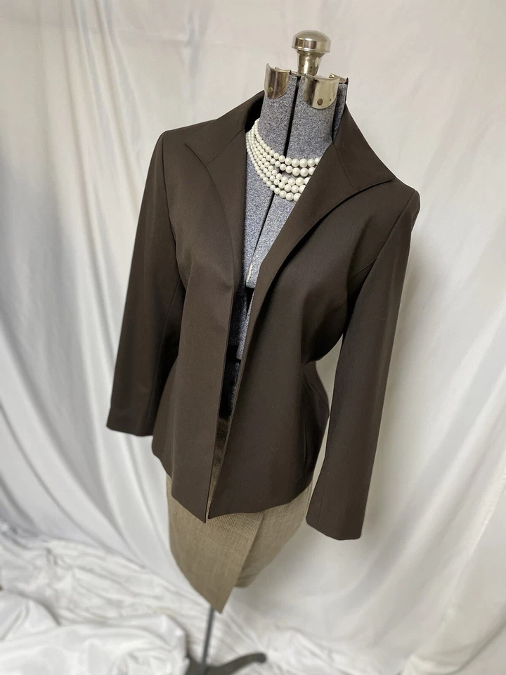 Traje Falda Lafayette 148 & Brooks Brothers Talla M Conjunto de Dos Piezas Bolsillos de Lana Foto 3 de 4