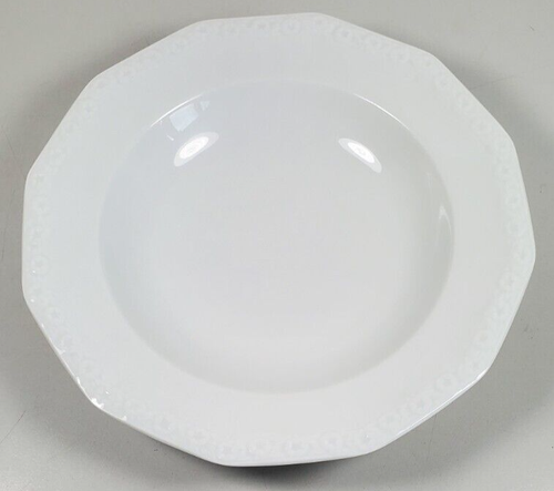 Chic Antique Suppenteller Provence – Porzellan, 21 Cm, Weiß Mit Blumenmuster, Spülmaschinengeeignet