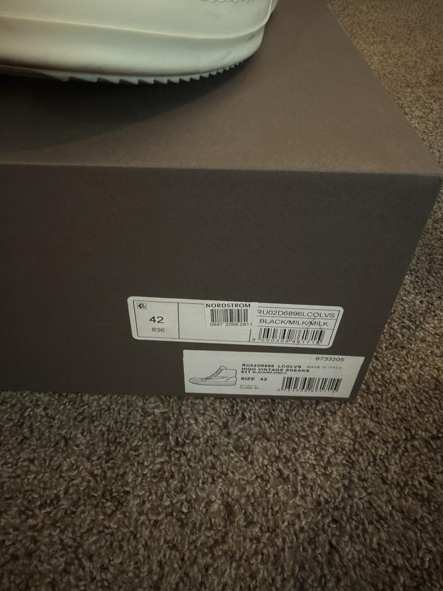 Size 9 - Rick Owens Porterville Vintage High Black Milk for