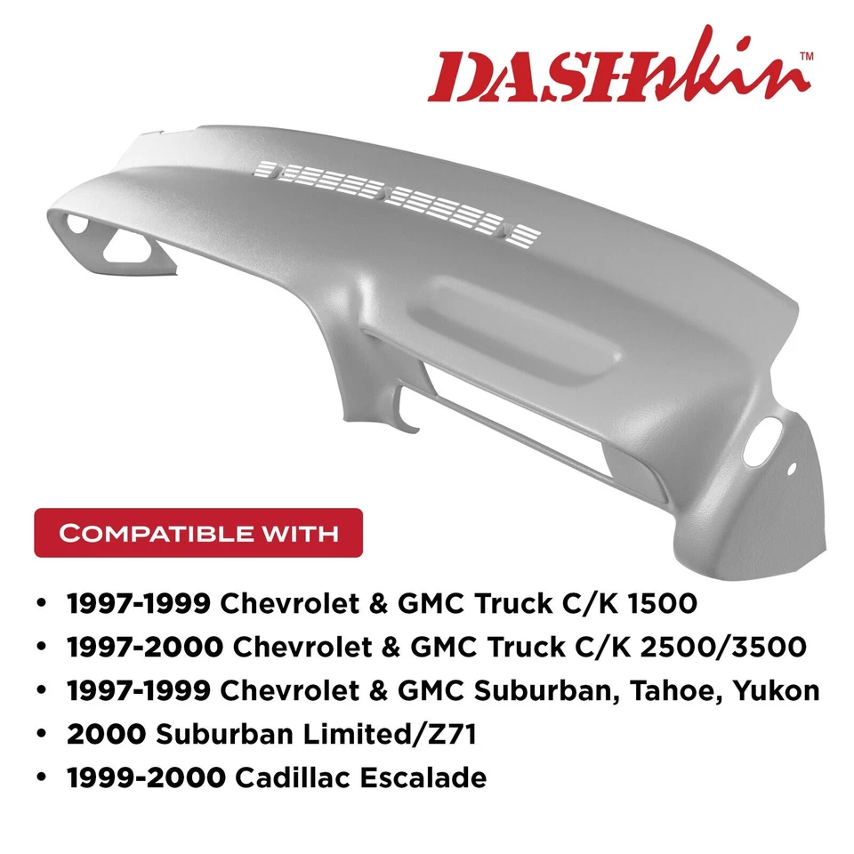 DashSkin Molded Dash Cover for 97-99 GM SUVs & 97-98 Trucks in Medium Grey - Image 4 of 4
