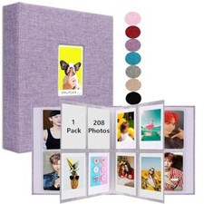 2x3 Photo Album 208 Vertical Photos - Linen Cover, Front Window, Photo Album