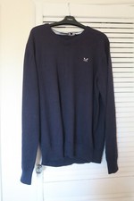 Image of BNWT new crew clothing size XL mens navy blue jumper 100% cotton