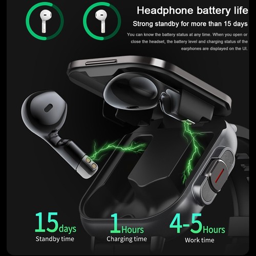 Smartwatch con cuffie integrate all'interno Orologio sport fitness + cinturino - Imagen 3 de 23