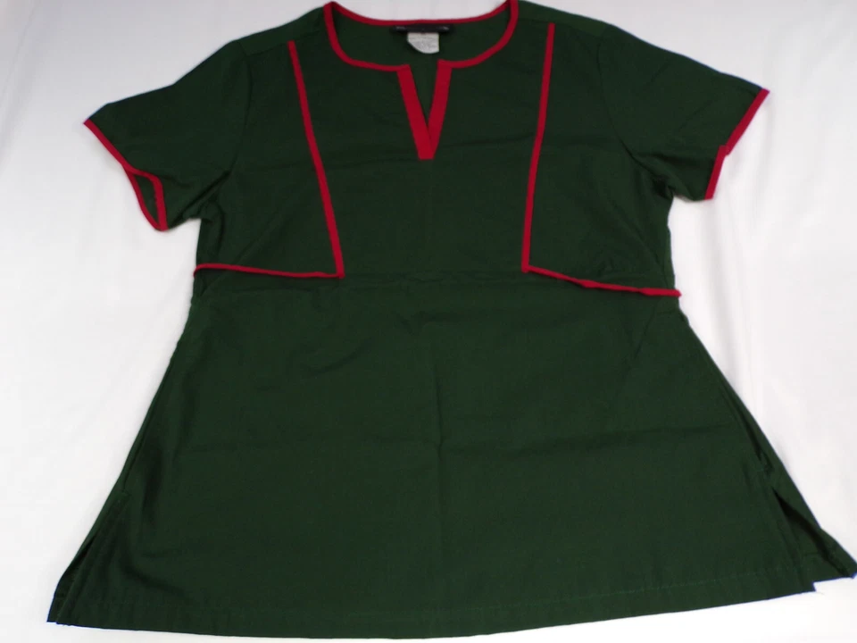 NEW Mixed Size Lot Two Scrub Womens Tops Peaches Uniform Med, L.A. Rose XS  L24 - Image 2 of 4