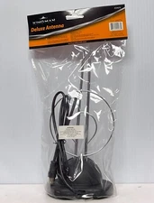 TV Antenna Indoor Rabbit Ear for Color Digital TV UHF VHF HDTV 3ft Cable