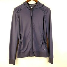 REI Womens S Purple Stretch Full Zip Hoodie Jacket Outdoor Activewear Pockets