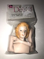 Vintage Mangelsen's Doll Porcelain Head, Hands  Legs Woman 70mm 2.75 NIP