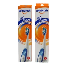 2 PACK Arm & Hammer Spinbrush Pro Series Daily Clean Powered Toothbrush, Medium