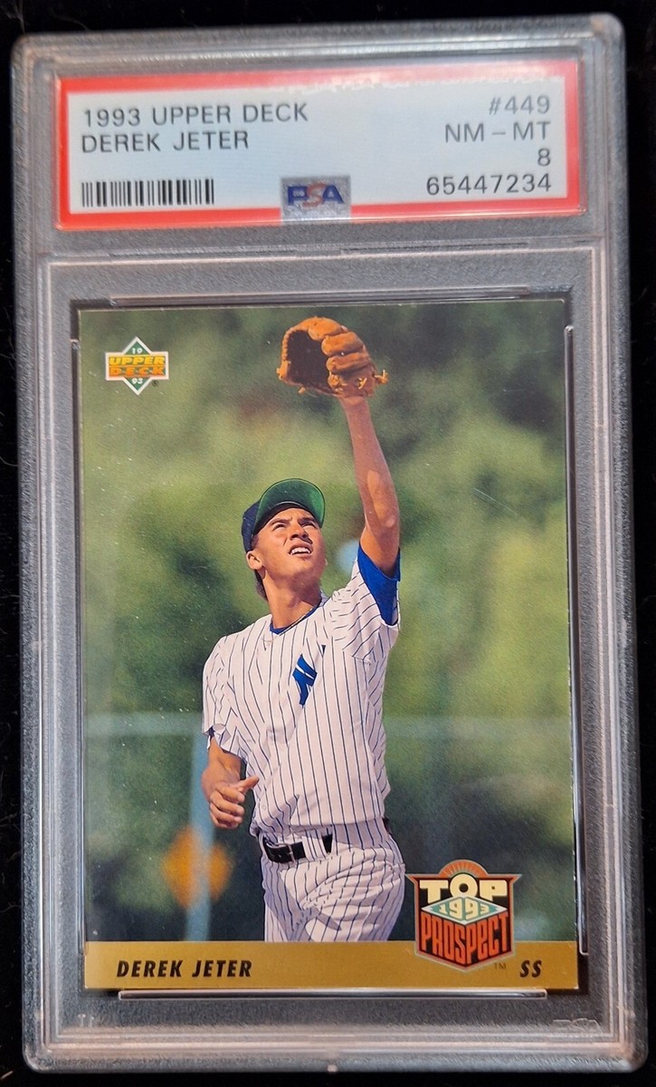 1993 Upper Deck RC DEREK JETER #449 PSA 8 NM-MT TOP 99 PROSPECT