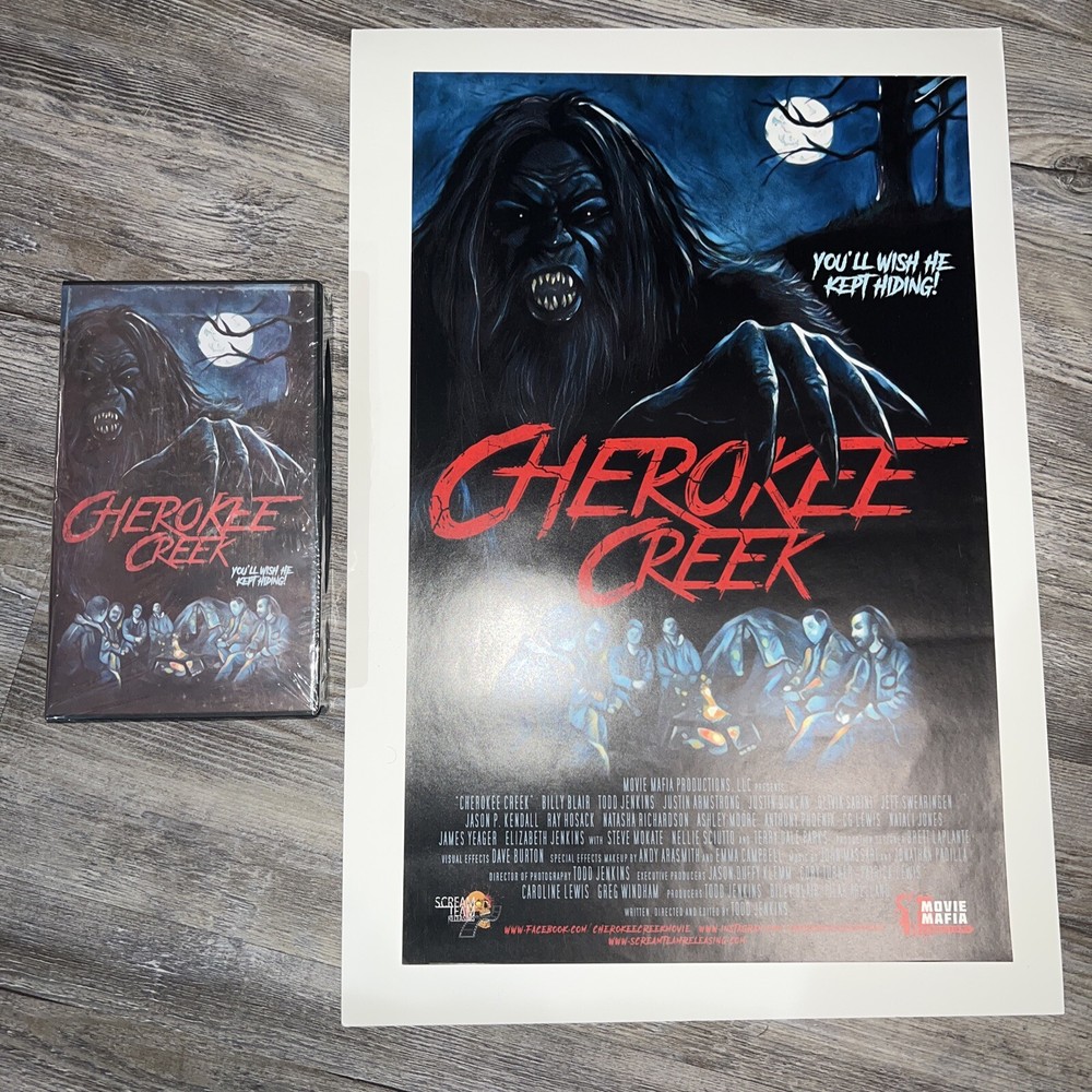 Cherokee Creek Limited Edition VHS + 11x17 Poster Scream Team Releasing BIGFOOT
