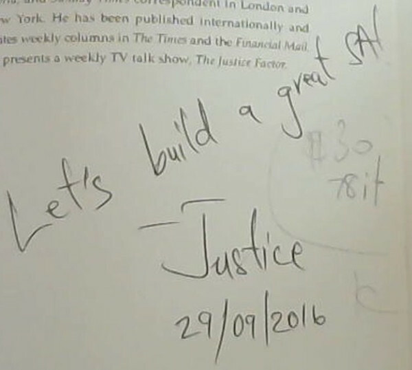 Malala, Justice .. We have now begun our descent