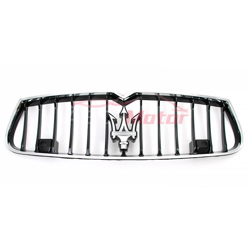 For Maserati Ghibli SQ4 Front Radiator Chrome Black Original Grill 2014 - 2017 - Image 3 of 4