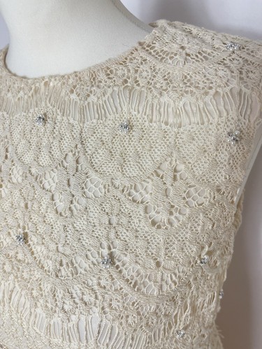 Benetton Cream Lace Dress Size XS - Picture 4 of 19