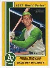 Angel Mangual 2021 Topps Heritage #72WS-6 World Series Highlights 1972 A's MLB