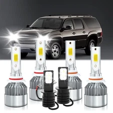 For Chevy Suburban 1500 2000-2000 LED Headlight Hi Lo Fog Light Bulb Combo Kit