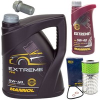 MotoröL Set 5W-40 6 Liter + ÖLfilter Sf 502 + Schraube FüR Mercedes 190 C-Klasse