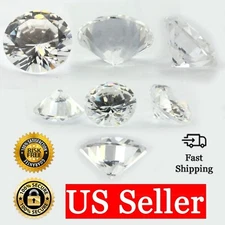 Loose Round Cut Clear CZ Stone Single Cubic Zirconia April Birthstone Shape