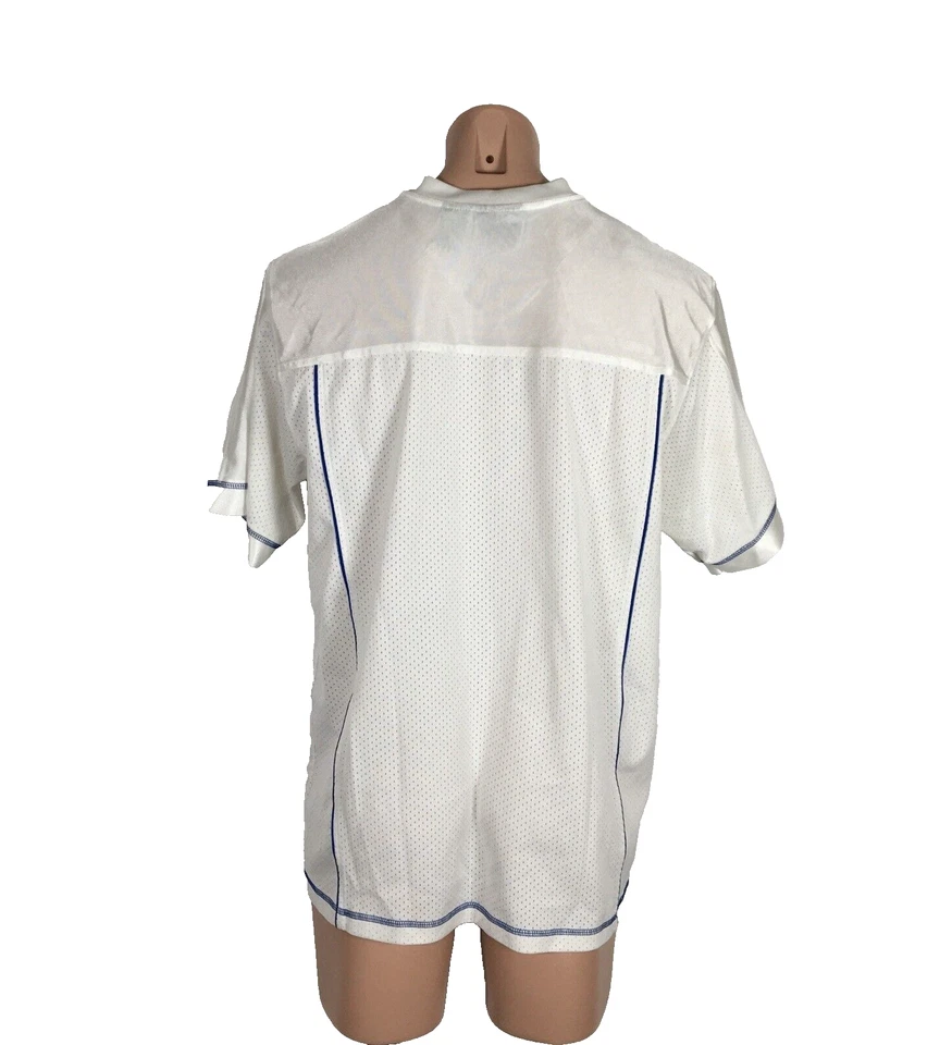 Camiseta de fútbol vintage años 90 marca Starter #71 azul bordada deletreada talla grande Foto 2 de 4