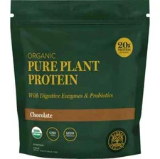 Global Healing Organic Chocolate Protein Powder-Great Source of Protein
