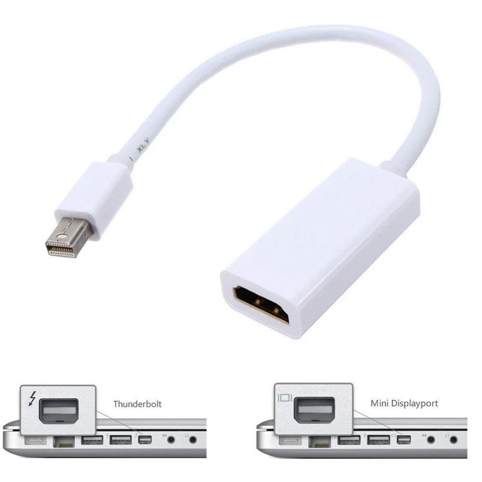 Mini DisplayPort MDP to HDMI Female Cable Adapter HD For Apple MacBook Pro Air - Image 3 of 4