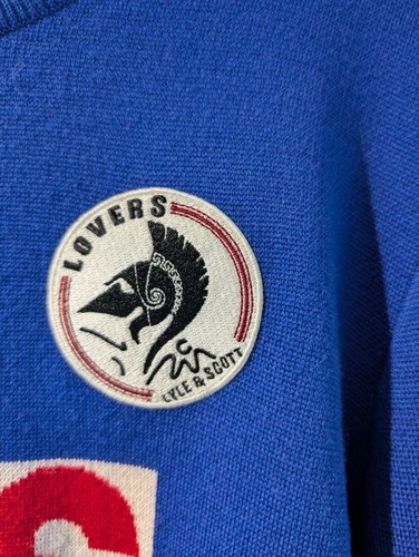 Impresionante Jersey Lyle & Scott X Lovers FC Hombre Azul Punto XL Azul PTP 23 - Imagen 4 de 12