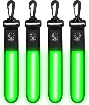 BRANDED Flintronic LED Blinklicht Schulranzen, 4 Stück Reflektierende Anhänger, 3 Modi,