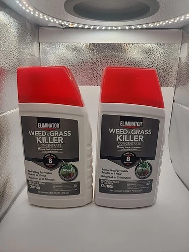 2 PACK Eliminator Weed & Grass Killer Concentrate Herbicide, 32 Oz. Total New.
