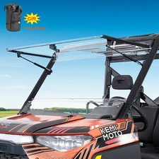 KEMIMOTO 2-IN-1 Front Flip Windshield for Polaris Ranger XP 900/ 1000 Crew 14-25