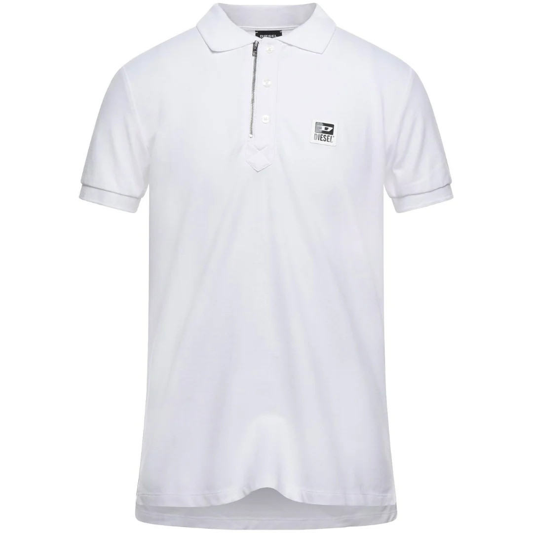 Diesel T-Harry White Zip Closure Polo Shirt 16190₽