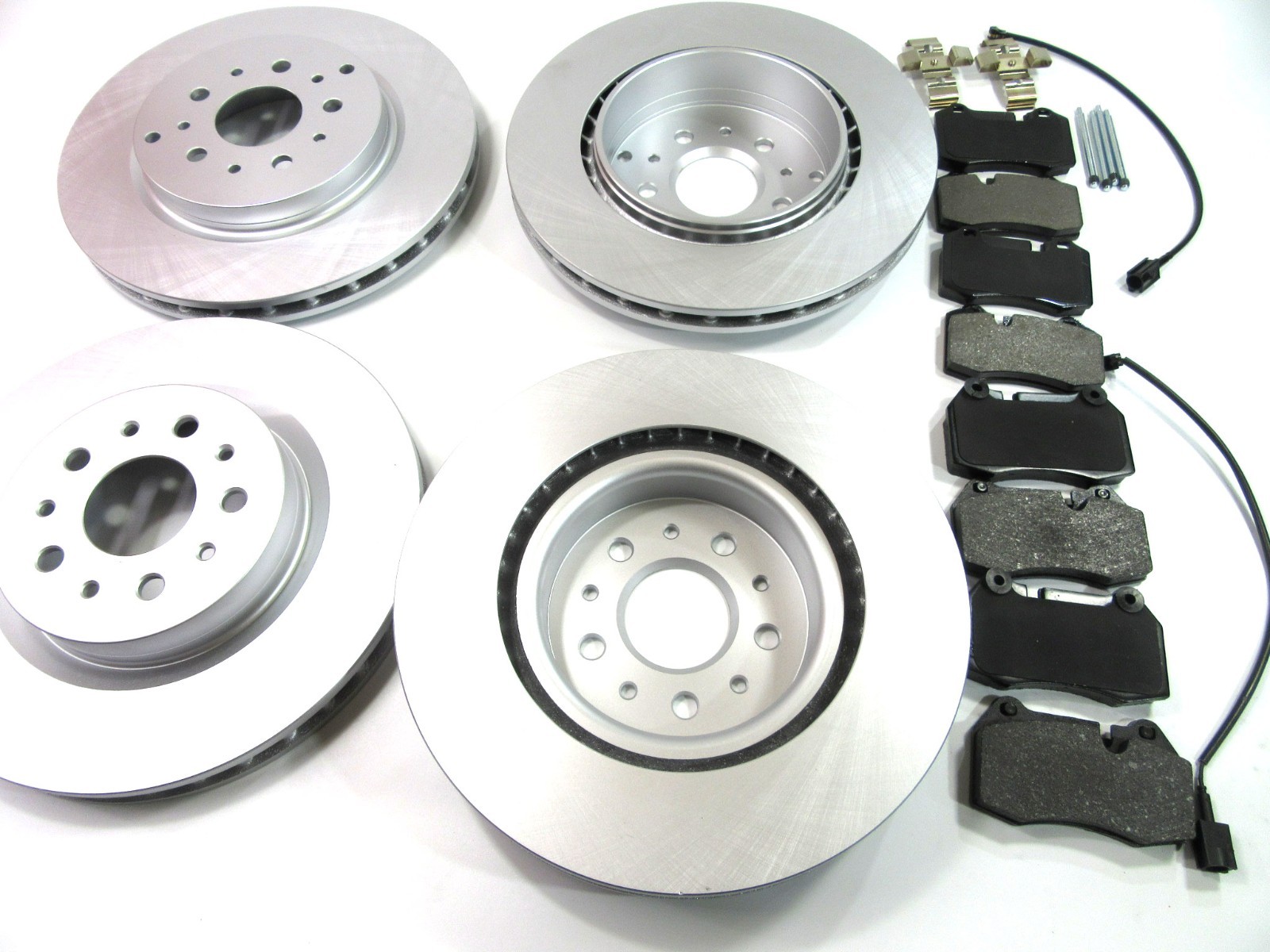Maserati Quattroporte front rear brake pads rotors set TopEuro #235 Low Dust