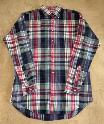 Alberto Aspesi kariertes Langarmshirt 100% Baumwolle M