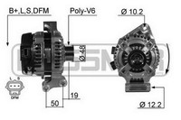 Messmer Lichtmaschine Generator 120A 14V FüR Ford Focus II Turnier 1.6 1.4