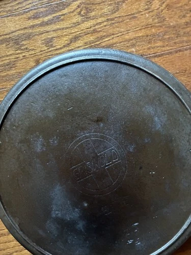 Vtg Griswold Cast Iron Skillet slant Logo Erie Antique Pan #12 Antiqu