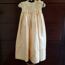 New Size 3M Infant Silk Ivory Christening Special Occasions Gown